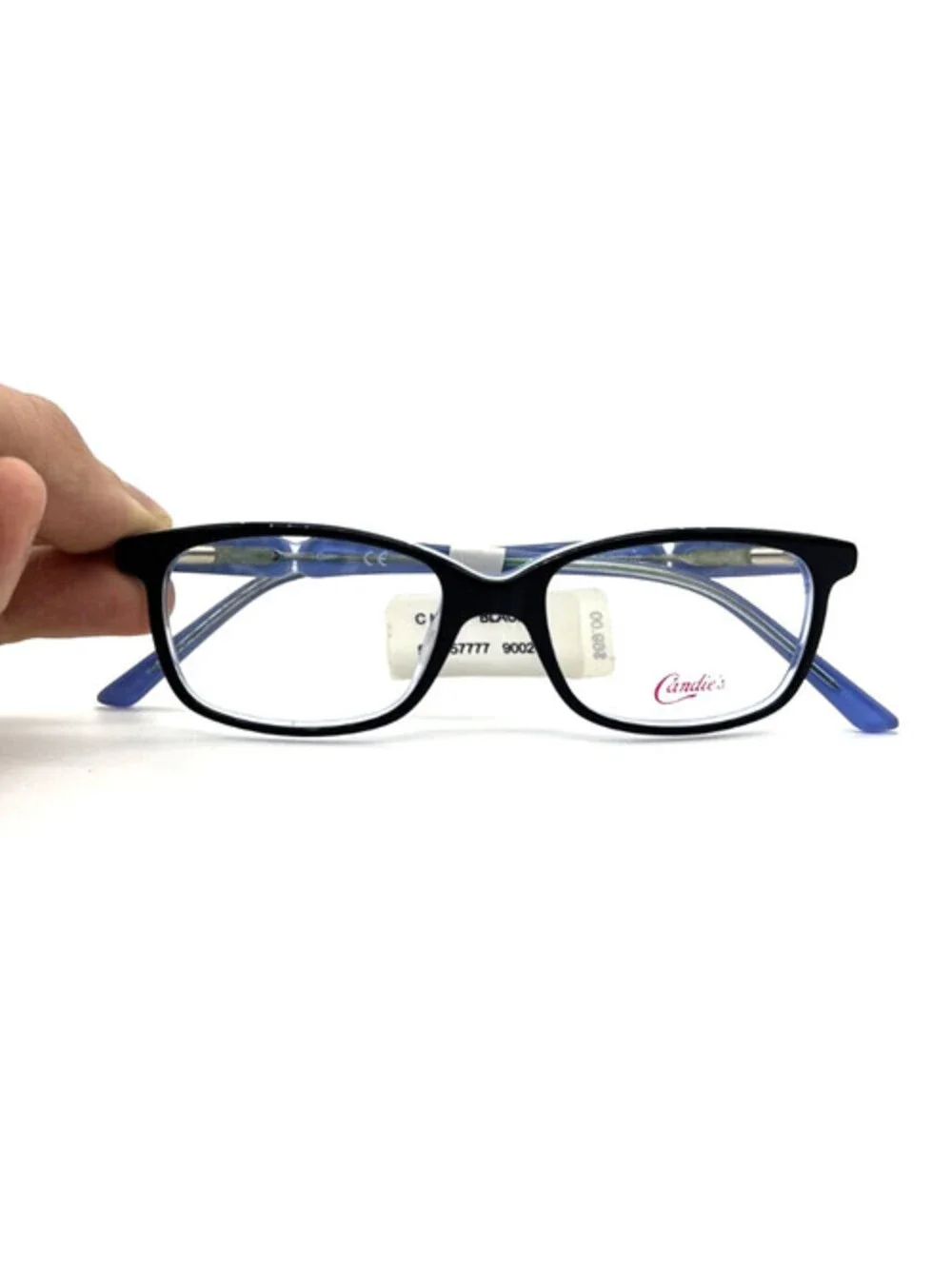 Candie's C Kris Blk Black Blue Square Authentic Eyeglass Frames 49-16-140